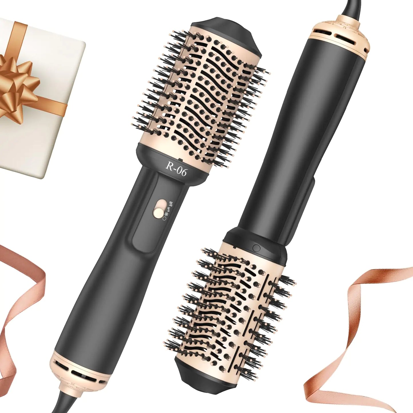 Lopeie Hair Dryer Brush Blow Dryer Brush in One 4 in 1 Hair Dryer and Styler Volumizer with Oval Barrel Professional Salon Hot Air Brush for All Hair Types Gold