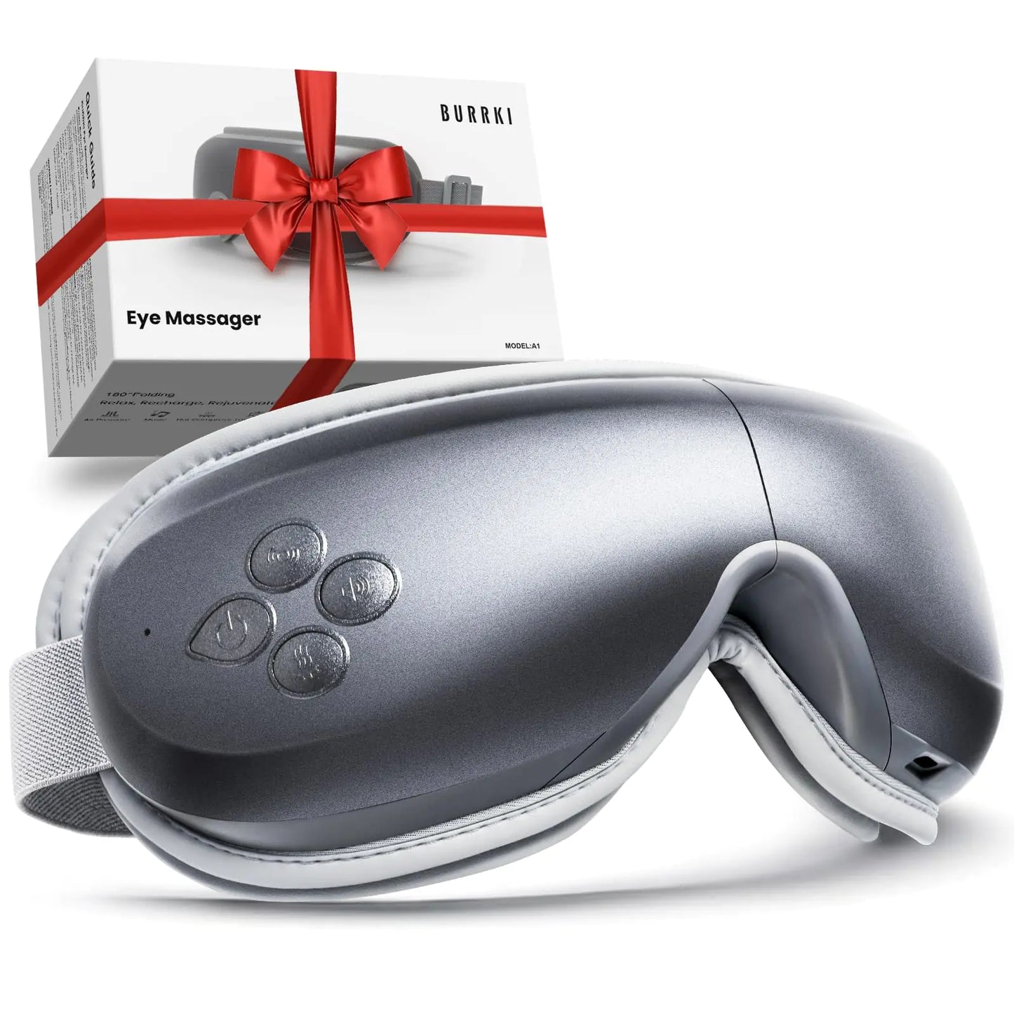 Eye Massager with Heat Valentines Day Gifts for Him Her Migraine Relief Massager with Compression and Bluetooth Music Heated Eye Mask Reduce Eye Strain Dry Eye Improve Sleep Wedding Gifts
